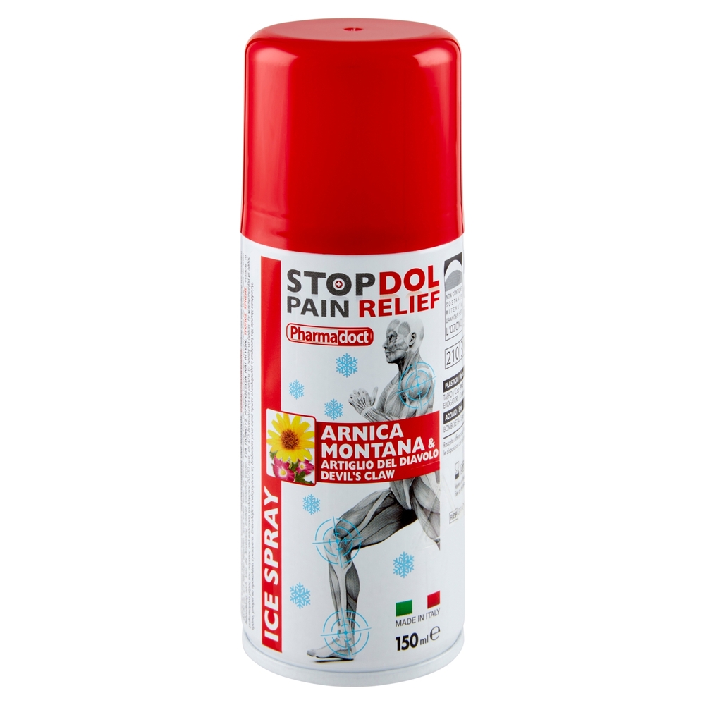 Pharmadoct Stop Dol Pain Relief Ice Spray Arnica Montana & Artiglio del Diavolo 150 ml
